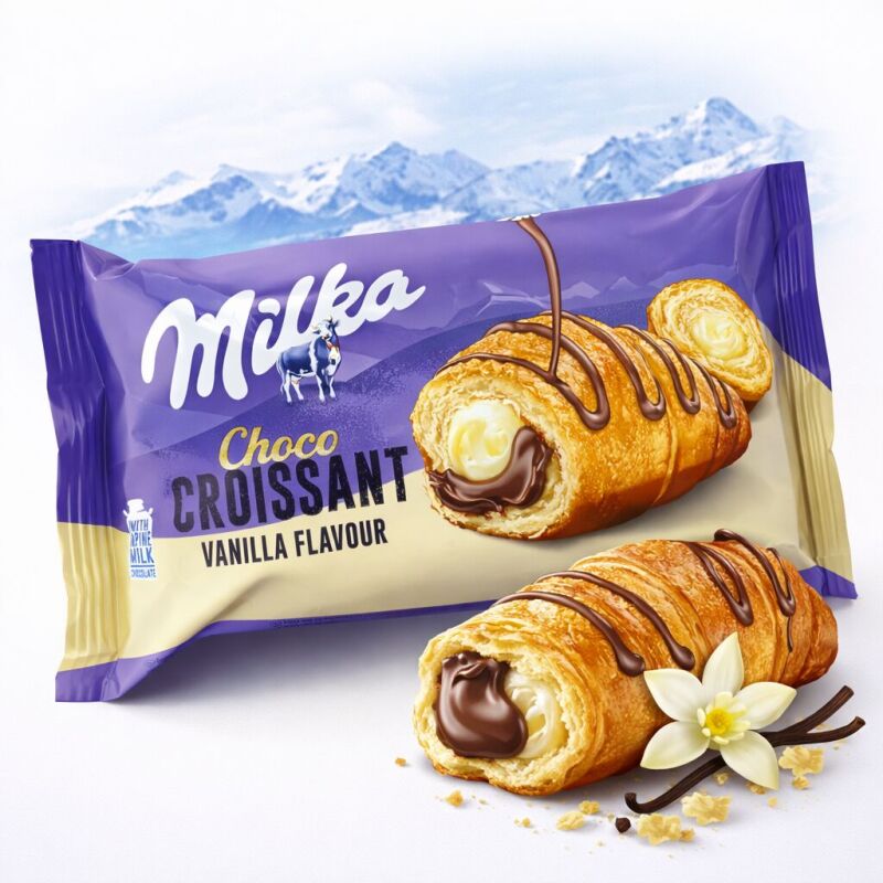 Milka Croissant s vanilkovou příchutí 50g